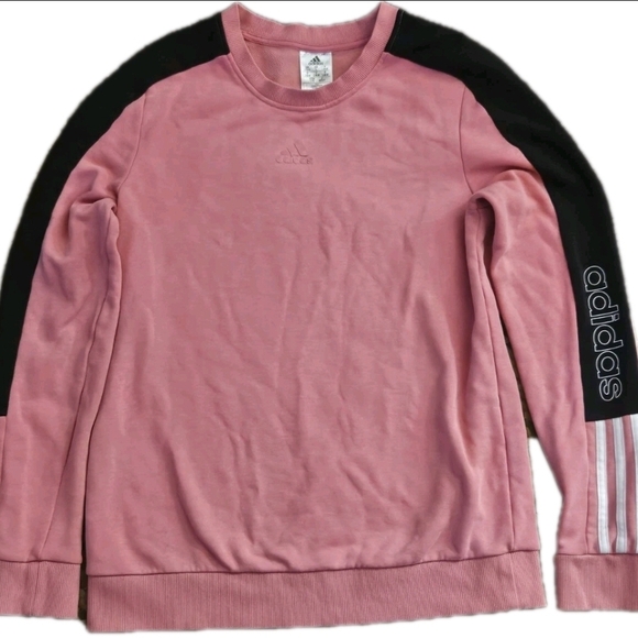 adidas Tops - Adidas Women's Colorblock Linear Soft Fleece Striped Pullover